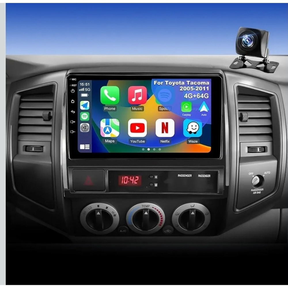 Carplay Car Radio Stereo GPS Navi 9 Inch Head Unit For Toyota Tacoma 2005-2011 - Picture 1 of 7